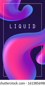 Composition of isolated modern blob shapes. Abstract background with liquid fluids. Graphic template for web