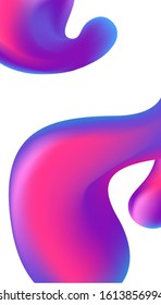 Composition of isolated modern blob shapes on white background. Abstract background with liquid fluids. Graphic template for web