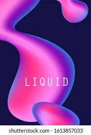 Composition of isolated modern blob shapes. Abstract background with liquid fluids. Graphic template for web