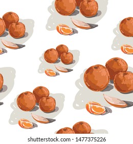 composition of juicy ripe mandarin and orange
