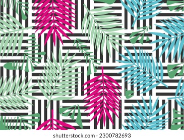 Composition of leaves, in batik motif