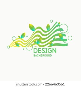 Composition with leaves of the plant. A template for creativity. Elements for poster design.