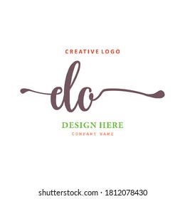 the composition of the letter DO logo, simple, authoritative and easy to understand