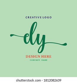the composition of the letter DY logo, simple, authoritative and easy to understand