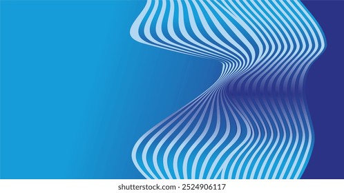 composition of lines and blank areas in gradient blue as a background design in graphic visual elements and for other visual design needs