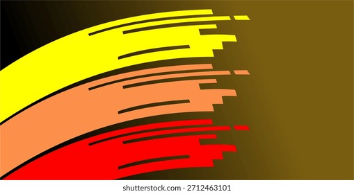Composición de líneas y planos curvos con colores coloridos y espacio vacío como inspiración de fondo para el diseño de comunicación visual