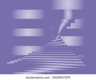 composition of lines, planes and abstract shapes with blue and purple gradient colors and background as visual design inspiration