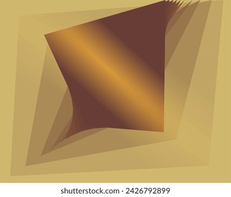 A composition of lines, planes and abstract shapes is arranged on a background of gold and brown gradations as background inspiration for the visual design