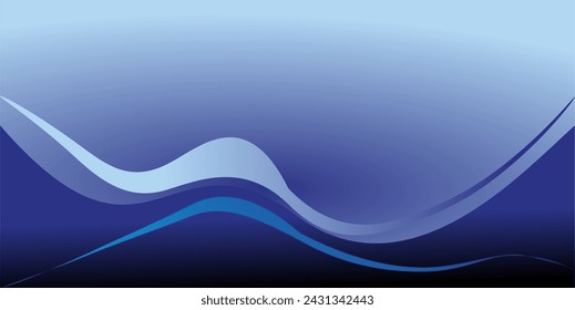 composition of lines, planes and abstract shapes with blue and black gradations as a background for visual design