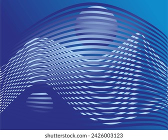 composition of lines, planes and geometric shapes with blue gradients to support visual design needs