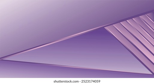 Una composición de líneas, planos y Formas geométricas con gradaciones de púrpura y violeta que da una impresión elegante y lujosa como inspiración para diseños de bellas artes