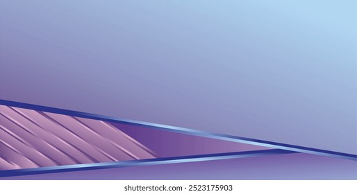 Una composición de líneas, planos y Formas geométricas con gradaciones de azul, púrpura y violeta que da una impresión elegante y lujosa como inspiración para diseños de bellas artes