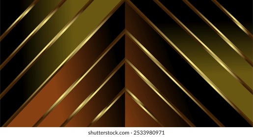 a composition of lines, planes and geometric shapes with gradations of brown, gold and black that gives an elegant and luxurious impression as inspiration for fine art designs