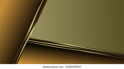 Una composición de líneas, planos y Formas geométricas con gradaciones de marrón, oro y negro que da una impresión elegante y lujosa como inspiración para diseños de bellas artes