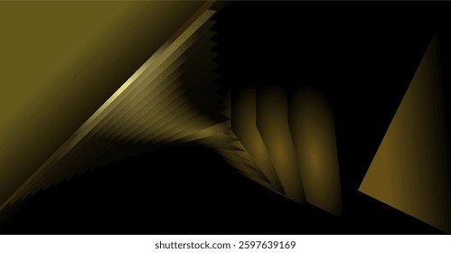 a composition of lines, planes and geometric shapes with gradations of brown, gold and black that gives an elegant and luxurious impression as inspiration for fine art designs