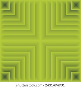 composition of lines, planes and square geometric shapes with green gradations as a background for visual design