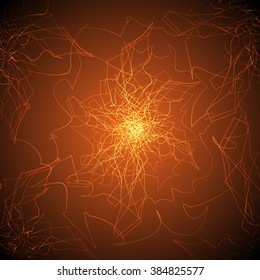 composition made from lines with light effects