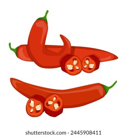 Composition of Mexican hot red chili peppers