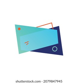Composición de elementos de color de diseño de arte moderno con formas geométricas abstractas aisladas en fondo blanco de ilustración vectorial plana