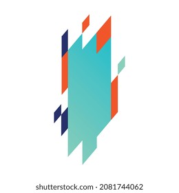 Composición de elementos de color de diseño de arte moderno con formas geométricas abstractas aisladas en fondo blanco de ilustración vectorial plana