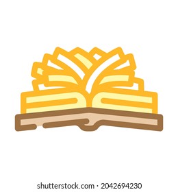 composition from old book color icon vector. composition from old book sign. isolated symbol illustration