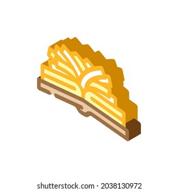 composition from old book isometric icon vector. composition from old book sign. isolated symbol illustration