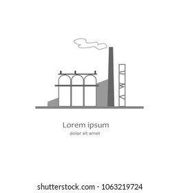 Composition on the theme of factories and production. Suitable for creating corporate identity, logo, advertising