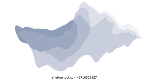 A composition of overlapping, translucent watercolor-like shapes in varying shades of blue and grey, creating a sense of depth and fluidity.