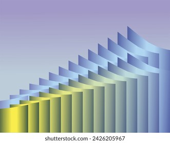 composición de planos y formas geométricas con gradaciones de varios colores coincidentes para apoyar las necesidades de diseño visual