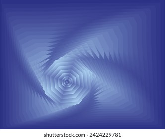 Composition of polygon geometric shapes with gradient color tones of light blue and dark blue and matching background colors for visual design needs
