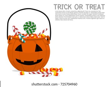 composition of pumpkin basket on transparent background for halloween celebration
