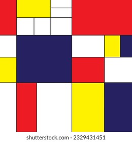  Komposition mit Rot-Gelb-Blau und Schwarz 