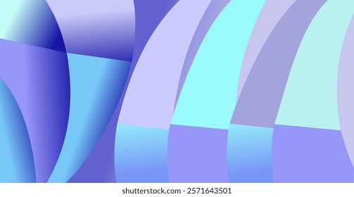 composition of repeating curved with blue gradients as inspiration for decorations and ornaments as well as background design in graphic designs