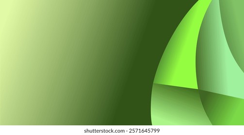 composition of repeating curved with green gradients as inspiration for decorations and ornaments as well as background design in graphic designs