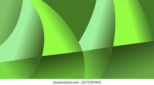 composition of repeating curved with green gradients as inspiration for decorations and ornaments as well as background design in graphic designs