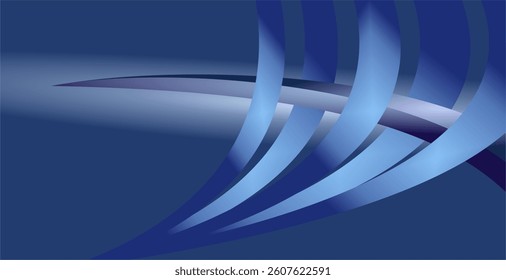 composition of repeating curved lines with blue gradients as inspiration for decorations and ornaments as well as background design in graphic designs