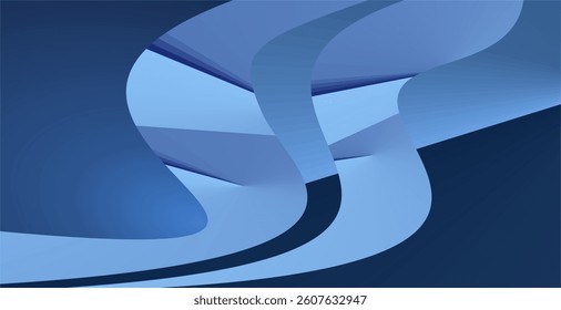 composition of repeating curved lines with blue gradients as inspiration for decorations and ornaments as well as background design in graphic designs