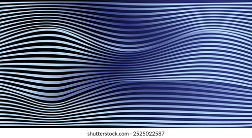 composition of repeating curved lines to create a certain effect with blue gradients as background inspiration for visual communication design