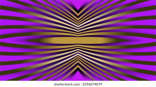 composition of repeating curved lines with purple and gold brown gradients as inspiration for decorations and ornaments as well as background design in graphic designs
