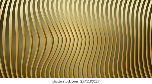 composition of repeating curved lines with yellow, orange and gold brown gradients as inspiration for decorations and ornaments as well as background design in graphic designs