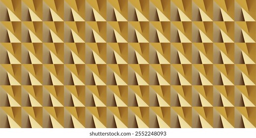 composition of repeating geometric planes in the form of triangles and squares with gradations of orange, brown and gold as background inspiration for graphic designs or as ornaments for artistic use