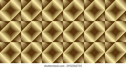 composition of repeating geometric planes in the form of triangles and squares with gradations of brown and gold as background inspiration for graphic designs or as ornaments for artistic use