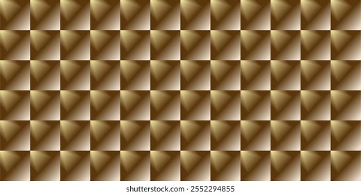 composition of repeating geometric planes in the form of triangles and squares with gradations of brown and gold as background inspiration for graphic designs or as ornaments for artistic use