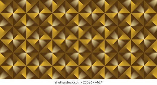 composition of repeating geometric planes in the form of squares with gradations of brown and gold as background inspiration for graphic designs or as ornaments for artistic use