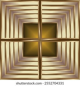 composition of repeating geometric planes in the form of squares with gradations of brown and gold as background inspiration for graphic designs or as ornaments for artistic use