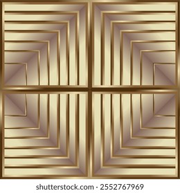 composition of repeating geometric planes in the form of squares with gradations of brown and gold as background inspiration for graphic designs or as ornaments for artistic use