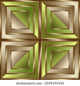 composition of repeating geometric planes in the form of squares with gradations of brown and gold as background inspiration for graphic designs or as ornaments for artistic use