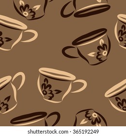 Composition of  seamless pattern, doodles, caps, hole, floral motifs. Hand drawn.