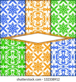 Composition from several ornaments. Ornaments of different color.