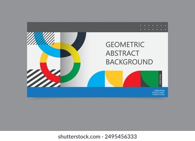 Composition of simple geometric shapes. Background for the banner. Vector.